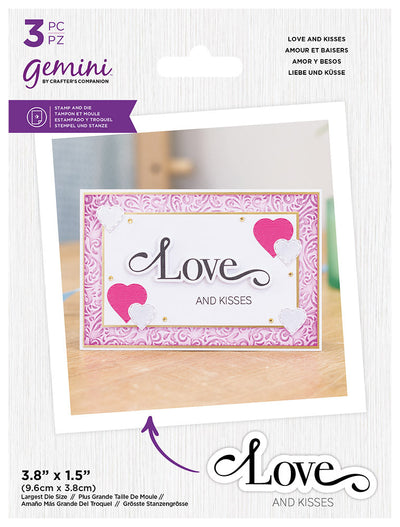 Gemini Fancy Sentiments Stamp & Die - Love And Kisses