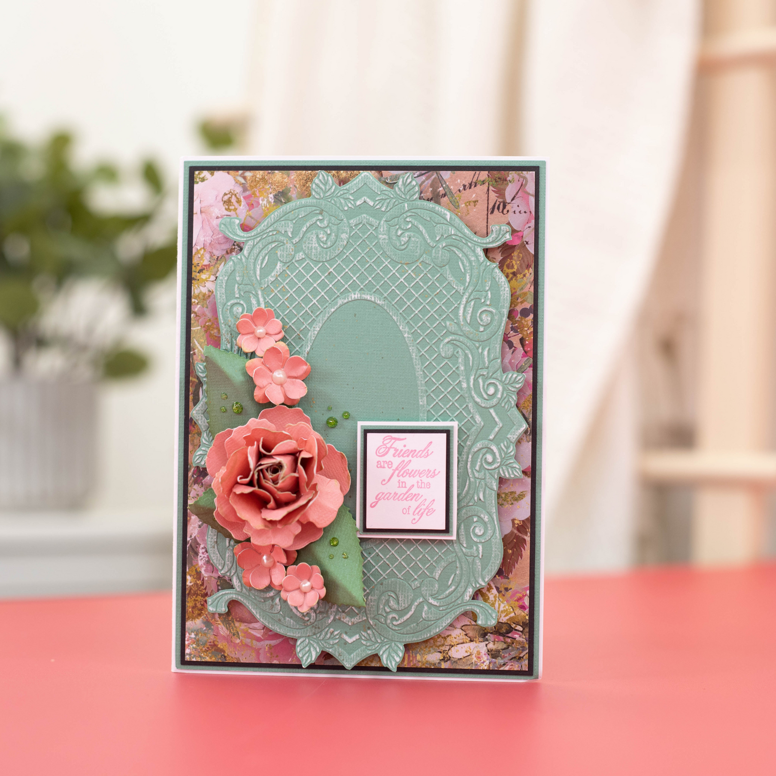 Nature's Garden Vintage Rose Clear Acrylic Stamp - Vintage Textures