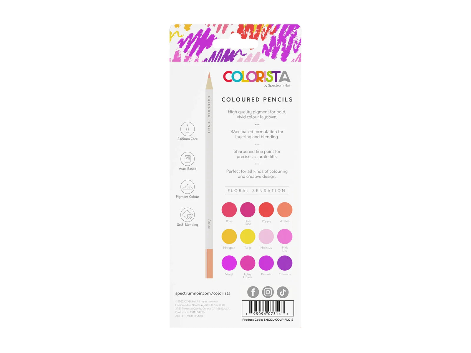 Colorista - Coloured Pencil - Floral Sensation 12pc