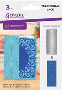 Gemini Frame Edge Embossing Folder & Die - Traditional Lace