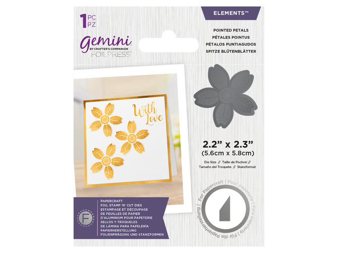 Gemini Elements Foil Stamp 'N' Cut Die - Pointed Petals