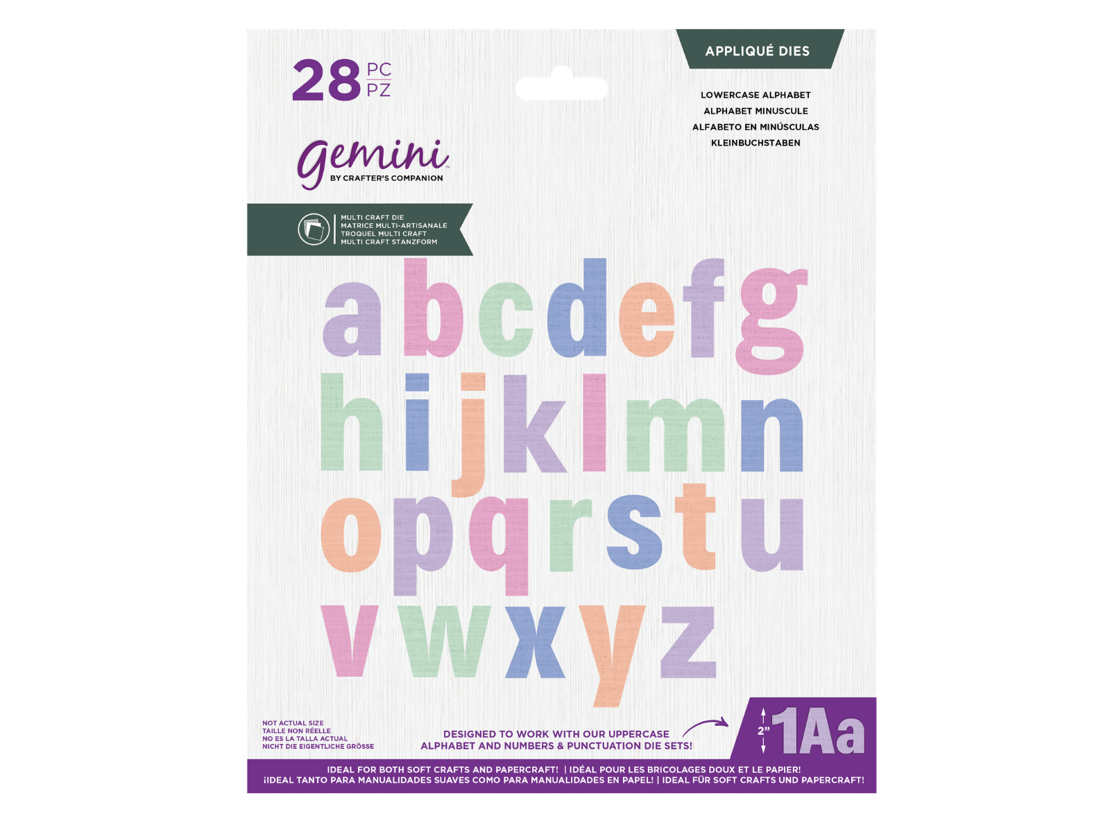 Gemini- Multi Craft Dies - Appliqué - Lowercase Alphabet
