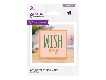 Gemini Expressions Large Word - Wish Big
