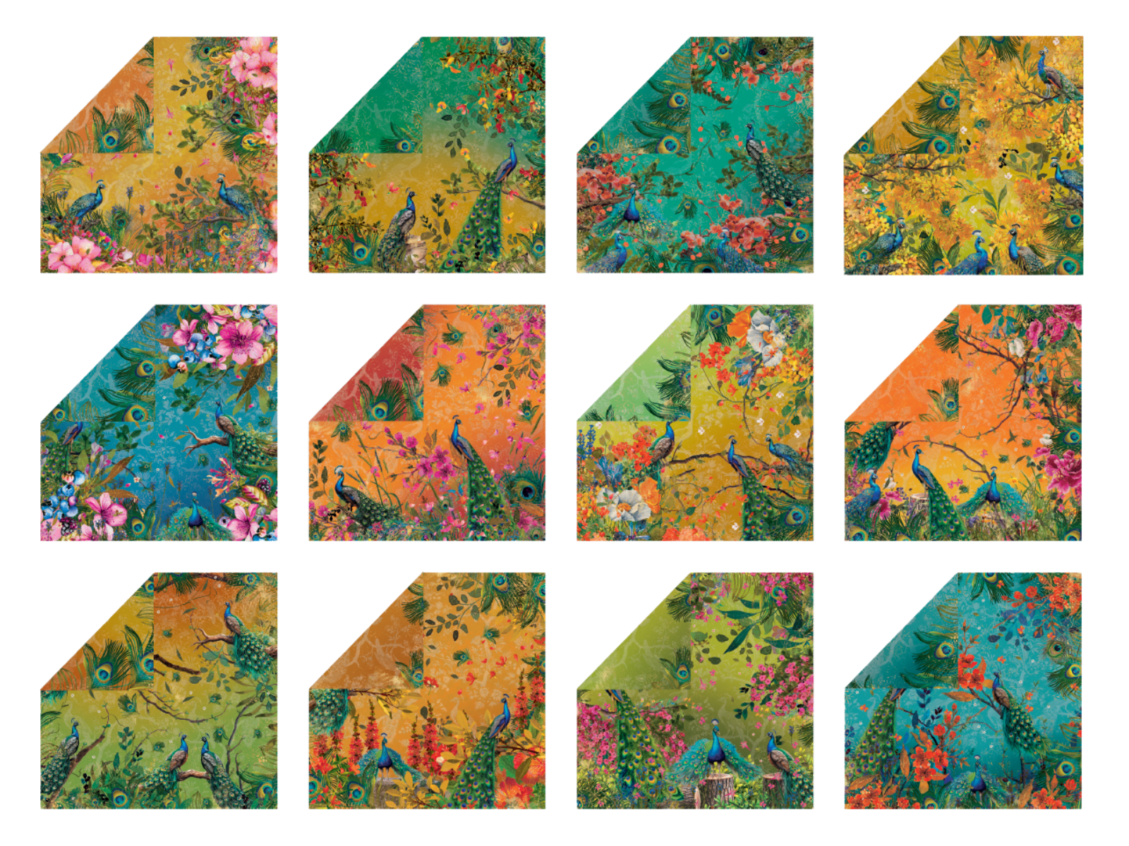 Graceful Plumes Paper Pad 12x12