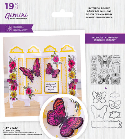 Gemini Ornate Screen Stamp and Die - Butterfly Delight