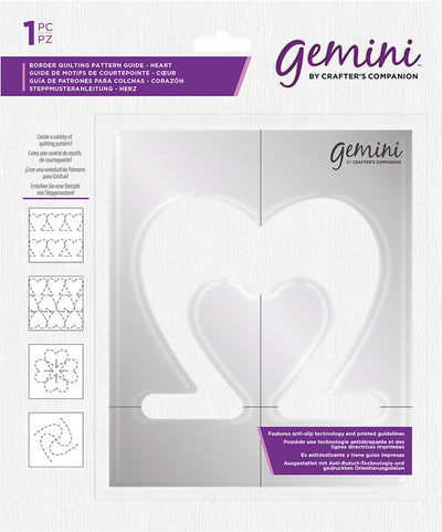 Gemini Border Quilting Pattern Guide - Heart
