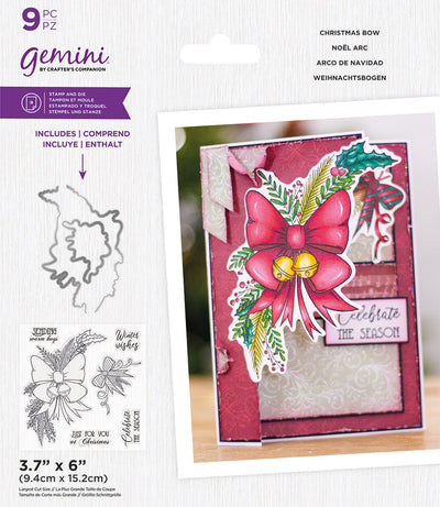 Gemini Christmas Floral Spray Stamp & Die 6 Piece Collection