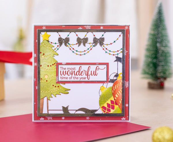 Gemini Christmas Frame Stamp and Die - Home for Christmas