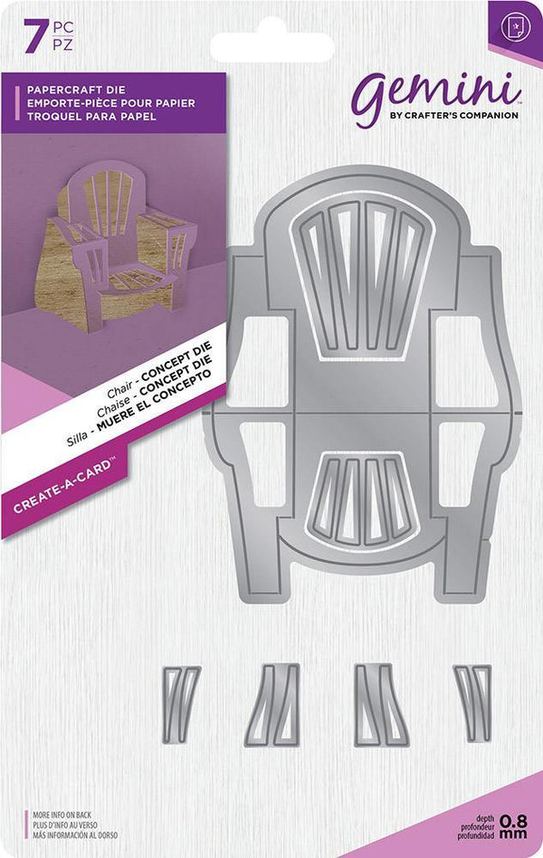 Gemini Create-a-Card Dimensionals Metal Die - Chair Concept Die