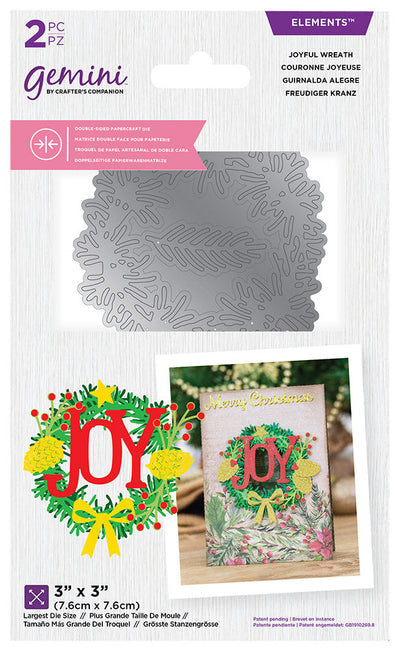 Gemini Double-Sided Layerable Topper and Image Die  - Joyful Wreath