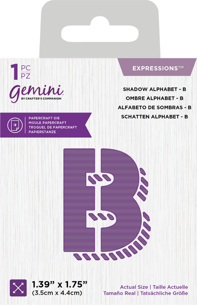 Gemini Expressions Die - Shadow Alphabet B