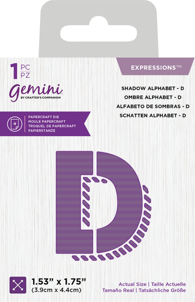 Gemini Expressions Die - Shadow Alphabet D