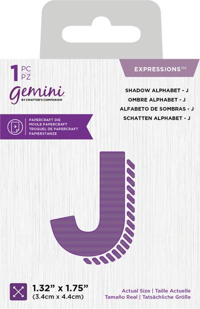 Gemini Expressions Die - Shadow Alphabet J