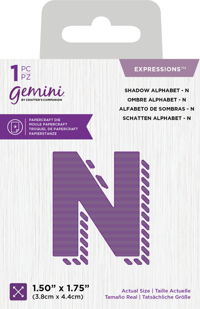 Gemini Expressions Die - Shadow Alphabet N