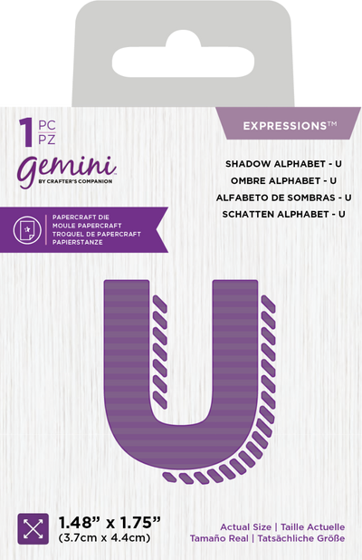 Gemini Expressions Die - Shadow Alphabet U