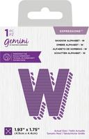 Gemini Expressions Die - Shadow Alphabet W