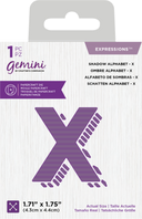 Gemini Expressions Die - Shadow Alphabet X