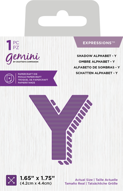Gemini Expressions Die - Shadow Alphabet Y