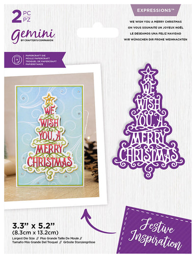 Gemini Intricate Christmas Sentiments Die Collection