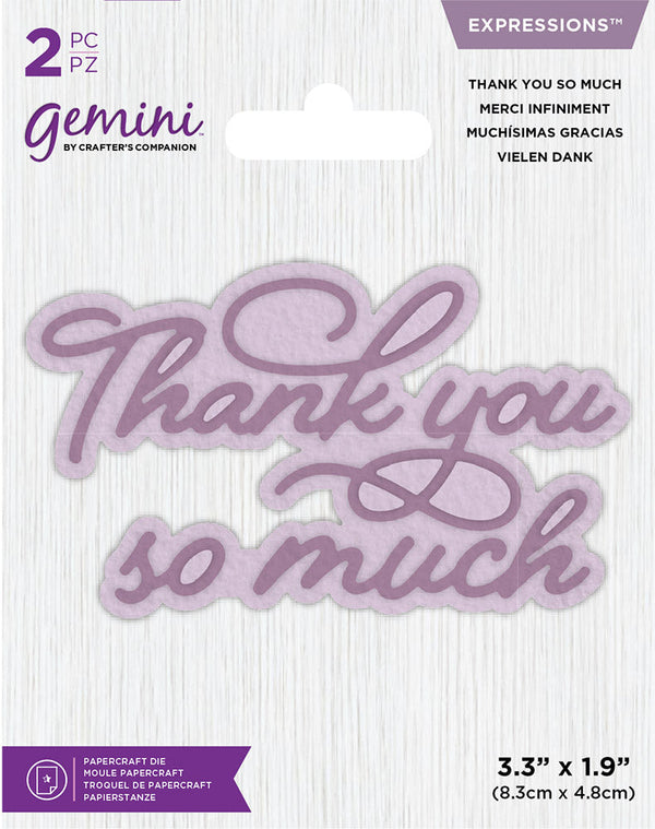 Gemini Mini Expressions Die - Thank You So Much