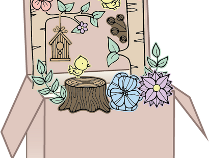 Gemini Pop Up Box Stamp & Die - Back To Nature