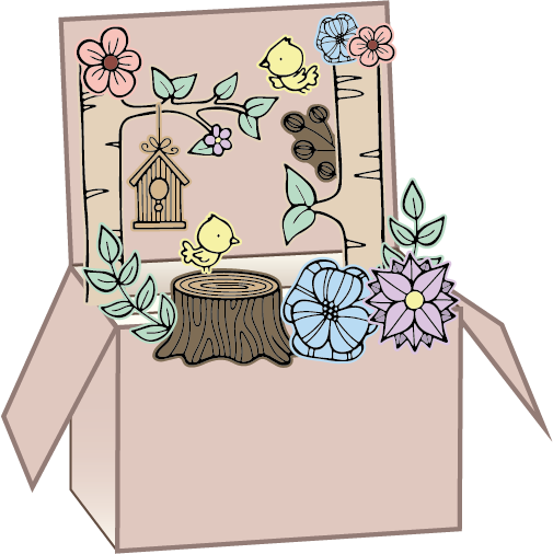 Gemini Pop Up Box Stamp & Die - Back To Nature