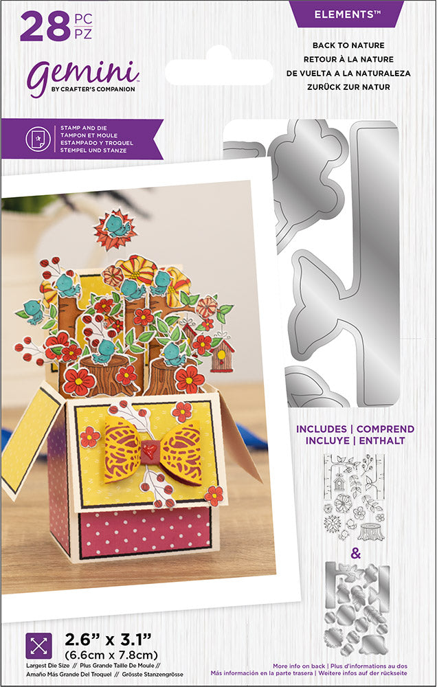 Gemini Pop Up Box Stamp & Die - Back To Nature