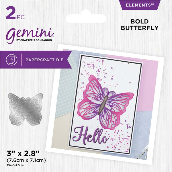 Gemini Statement Cut In and Out Die - Bold Butterfly