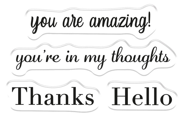 Gemini Word Cut In Stamp & Die- JUST TO SAY you are amazing