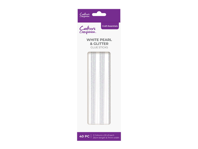Crafter's Companion Glue Stick - White Pearl & Glitter - 40PC