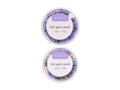 Crafter's Companion Hot Gem Pack - Clear & Gold Collection