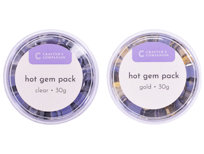 Crafter's Companion Hot Gem Pack - Clear & Gold Collection
