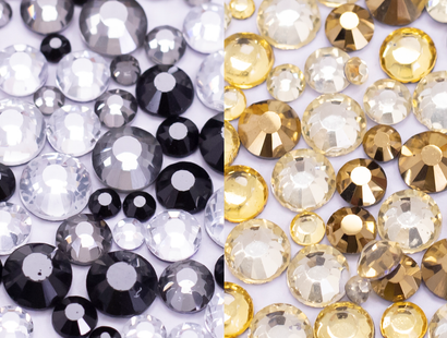 Crafter's Companion Hot Gem Pack - Clear & Gold Collection