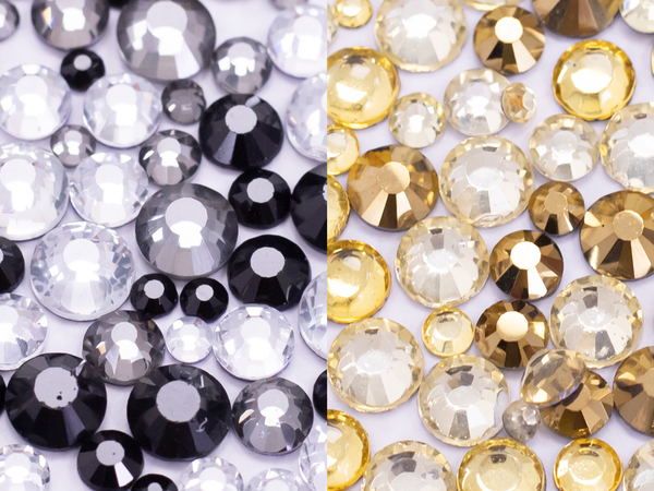 Crafter's Companion Hot Gem Pack - Clear & Gold Collection