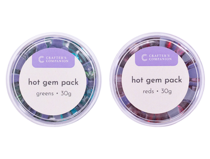 Crafter's Companion Hot Gem Pack - Green & Red Collection