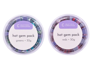 Crafter's Companion Hot Gem Pack - Green & Red Collection