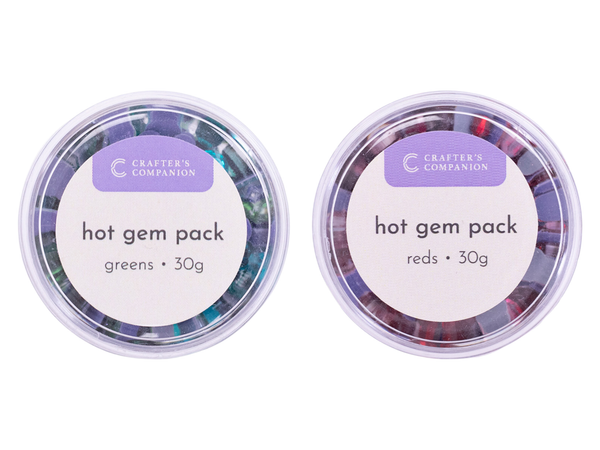 Crafter's Companion Hot Gem Pack - Green & Red Collection