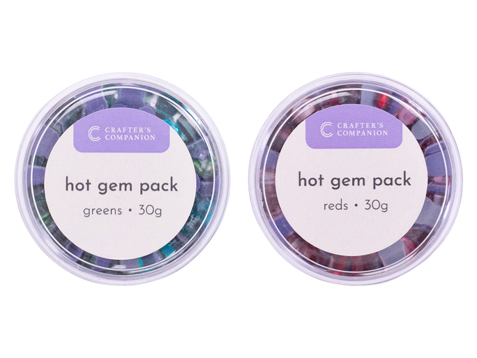 Crafter's Companion Hot Gem Pack - Green & Red Collection