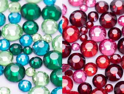 Crafter's Companion Hot Gem Pack - Green & Red Collection