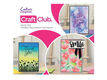 Crafter's Companion - Craft Club - Tricolour Aqua Techniques