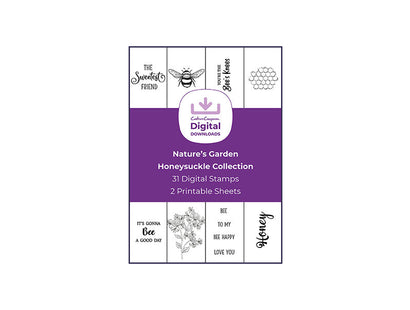 Nature's Garden Honeysuckle Collection - Digital Stamp Sheets - A4
