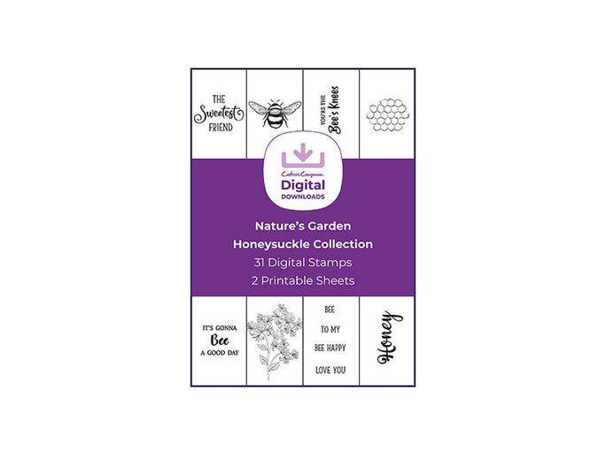 Nature's Garden Honeysuckle Collection - Digital Stamp Sheets - 11" x 8.5"
