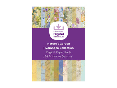 Nature's Garden Hydrangea Collection - Digital Paper Pad