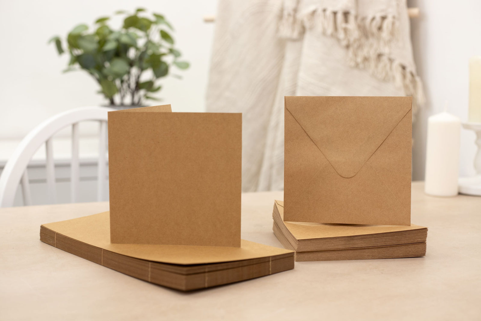 Crafter's Companion 5"x 5" Kraft Card & Envelopes - 100 Piece