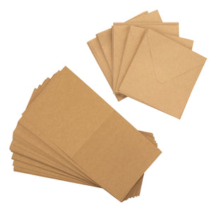 Crafter's Companion 5"x 5" Kraft Card & Envelopes - 100 Piece
