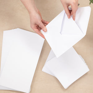 Crafter's Companion 6"x 6" White Card & Envelopes - 100 Piece