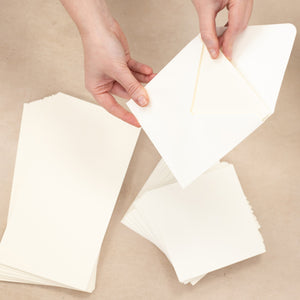 Crafters Companion 5"x5" Ivory Card & Envelopes - 100 Pack