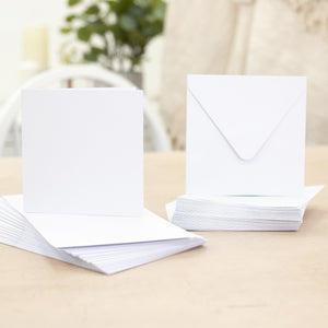 Crafter's Companion - 5"x5" White Card & Envelope 50pk