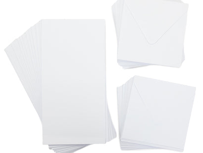 Crafter's Companion - 5"x5" White Card & Envelope 50pk