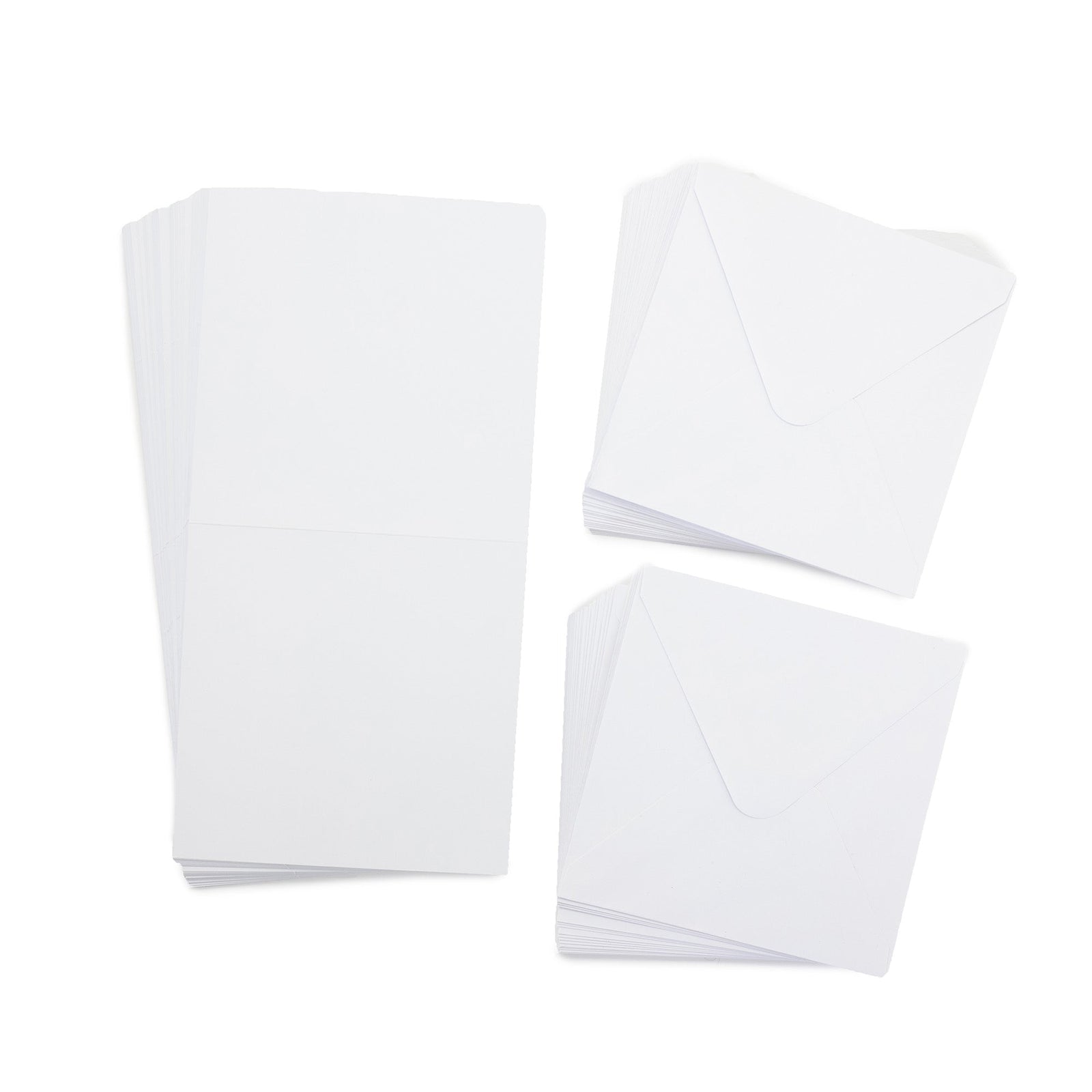 Crafter's Companion 6"x 6" White Card & Envelopes - 100 Piece